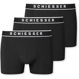 SCHIESSER 95/5 Shorts Organic Cotton webgummibund schwarz XL 3er Pack
