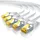 Primewire 5x LAN-Kabel CAT.7, RJ-45 (Ethernet), CAT 7 Flachband U/FTP Gigabit Netzwerkkabel 10 Gbit/s Patchkabel - 0,25m