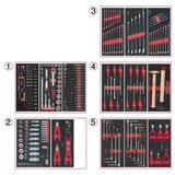 KS Tools 714.0311 Material-311 Werkzeug 5 Schubladen für Werkstattwagen