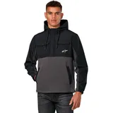 Kapuzenjacke Schwarz/Grau M