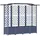 vidaXL Hochbeet mit Rankgitter und Dach 204 x 40 x 141 cm Grau