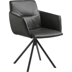 Polsterstuhl MUSTERRING "JustB SP500", schwarz, drehbar, Stühle, mit Armlehne, wahlweise mit Drehfunktion, Stativgestell in schwarz