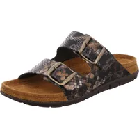 ROHDE Damen Pantolette bequem grafisches Muster schimmernd Rodigo-D 5858, Größe:38 EU, Farbe:Braun - 38