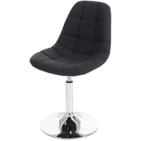 Mendler 6er-Set Esszimmerstuhl HWC-A60, Stuhl Drehstuhl, Chrom Textil dunkelgrau