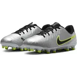 Nike Kinder Fussball-Rasenschuhe Jr. Legend 10 metallic silver/black-volt 33 1⁄2