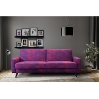 exxpo - sofa fashion 3-Sitzer »Side, trendiger Bezugsstoff, toller Sitz- und Liegekomfort«, mit Schlaffunktion, Bettkasten und hohe Holzfüße, Solitärmöbel, rot