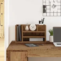 "WINTER SALE"Schreibtisch Organizer Altholz 44,5x24x25cm Holzwerkstoff DE739395 - Schreibtische - Braun