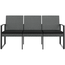 vidaXL Gartenbank 3-Sitzer 57 x 32 x 110 cm Dunkelgrau