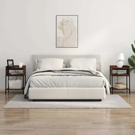 vidaXL Nachttisch mit Regal Räuchereiche 40 x 40 x 61 cm Holzwerkstoff