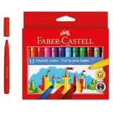 Faber-Castell 554312 - Filzstift Jumbo, 12er Kartonetui