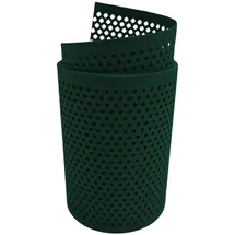 zaun|zu® Sichtschutzstreifen Rille Gelocht Diamant Muster 255 x 15 cm Grün Metall 2 St.