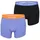 Happy Shorts Boxershorts Lila / Orange / Schwarz / Weiß XXL 2er Pack