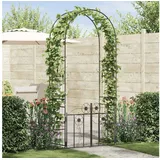 vidaXL Rosenbogen mit Schloss 203 x 50 x 218 cm Schwarz