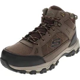 SKECHERS Selmen Melano Trekking Shoes, Chocolate Leather W/Mesh, 45