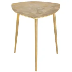 Amagohome Beistelltisch Metall Dekotisch Alster 40x45x40 cm dreieckig klass. Design Aluminium : gold