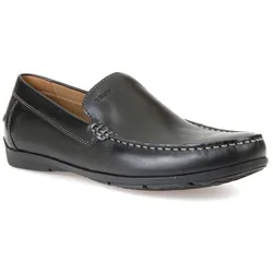Mokassin GEOX "U SIRON A", Herren, Gr. 39, schwarz, Leder, elegant, Schuhe Mokassin Slipper, Loafer, Pennyloafer, Slipper Geox Slipper in eleganter Optik