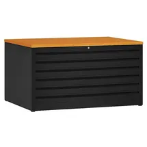 Lüllmann Planschrank 6 Schubladen 113,5 x 60,5 x 83,5 cm schwarz