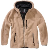 Brandit Textil Brandit TEDDYFLEECE JACKE MIT KAPUZE DAMEN WINTERJACKE JAGD OUTDOOR FLEECEJACKE, Größe:M, Farbe:Coyote