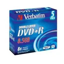 Verbatim DVD+R 8,5 GB 8x 5 St.