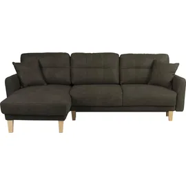 OTTO home Ecksofa TRIPLO Bettkasten 2-Sitzer Grau