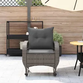 vidaXL Garten-Schaukelstuhl mit Kissen 57,4 x 75 x 75 cm grau 1 St.