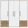 freiraum Drehtürenschrank MOKKARIS 205,9 x 200,1 x 58,8 cm Mauvella Eiche/Weiß