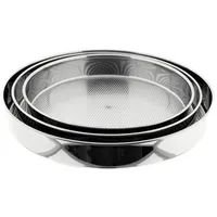 Weissberg Backblech-Set aus Edelstahl - 3-teilig, Ø 32/36/40 cm