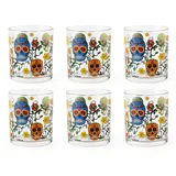 Excelsa Calavera Set mit 6 Gläsern, Glas, Fassungsvermögen 250 ml.