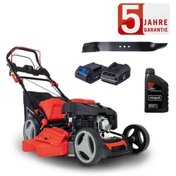 Scheppach Benzin Rasenmäher MS225-53E 6PS Radantrieb Hybrid-Start +Öl +2.Messer