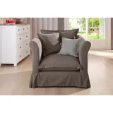 Home Affaire Sessel »Luise«, Hussenoptik braun
