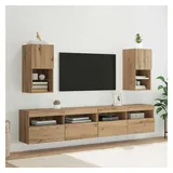vidaXL Wandmontierte TV-Schränke 2 pcs Artisan-Eiche 30,5 x 30 x 60 cm Braun Holz