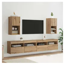 vidaXL Wandmontierte TV-Schränke 2 pcs Artisan-Eiche 30,5 x 30 x 60 cm Braun Holz