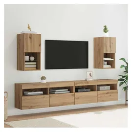 vidaXL Wandmontierte TV-Schränke 2 pcs Artisan-Eiche 30,5 x 30 x 60 cm Braun Holz