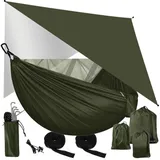 TRIZAND 25364 Touristennetz mit Moskitonetz 260x140 cm - Grün