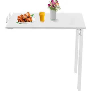 Wandklapptisch Tischplatte 75 * 40cm Klapptisch Wandtisch Wandtisch für Esszimmer, Schlafzimmer, Wohnzimmer, Arbeitszimmer,Platzsparender Schwimmender (Weiß)