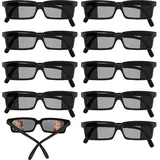DOYUKY 10 Stücke Agent Brille Rückansicht Brille Detektiv Brille Spionagebrille Polizei Geheimagent Sonnenbrille Spiegel Partybrillen Kostüm Brille Zubehör für Kinder und Erwachsene Geburtstagsfeier