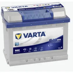 VARTA N60 Blue Dynamic EFB 12V 60Ah 640A Autobatterie Start-Stop 560 500 064