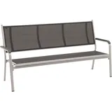 KETTLER BasicPlus  3er Bank, silber/anthrazit, Alu/Textilene, 67 x 97 x 191, 0310612-0000