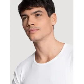 CALIDA Herren T-shirt weiß Baumwolle unifarben, weiß, NOS