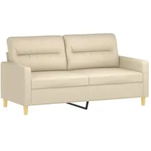 vidaXL 2-Sitzer-Sofa Creme 140 cm Stoff