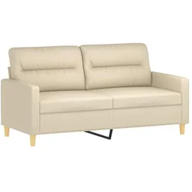 vidaXL 2-Sitzer-Sofa Creme 140 cm Stoff