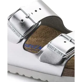 Birkenstock Arizona Weichbettung Naturleder schmal metallic silver 41