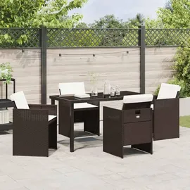vidaXL Garten Essgruppe 5-tlg. Braun