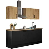 BASIC by Balculina Küchenzeile Turin 220 cm schwarz