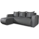 silape Sofnet Ecksofa Dunkelgrau, Textil, 5-Sitzer, L-Form,Rechteckig, 230x152 cm, Wohnzimmer, Sofas & Couches, Wohnlandschaften, Ecksofas