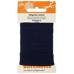 buttinette Falzgummi, marine, Breite: 2 cm, 5 m