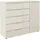 Rauch Kombikommode Flipp 120 x 100 x 42 cm Beige / Glas Beige