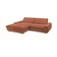 set one by Musterring Ecksofa SO 1200 Cord Gelb / Orange
