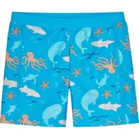 Playshoes Badeshorts Meerestiere, - Blau,Orange,türkis,Weiß,Grün - 74/80