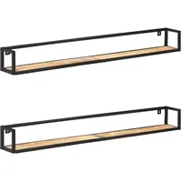 vidaXL Wandregal 160 x 0 x 0 cm Schwarz